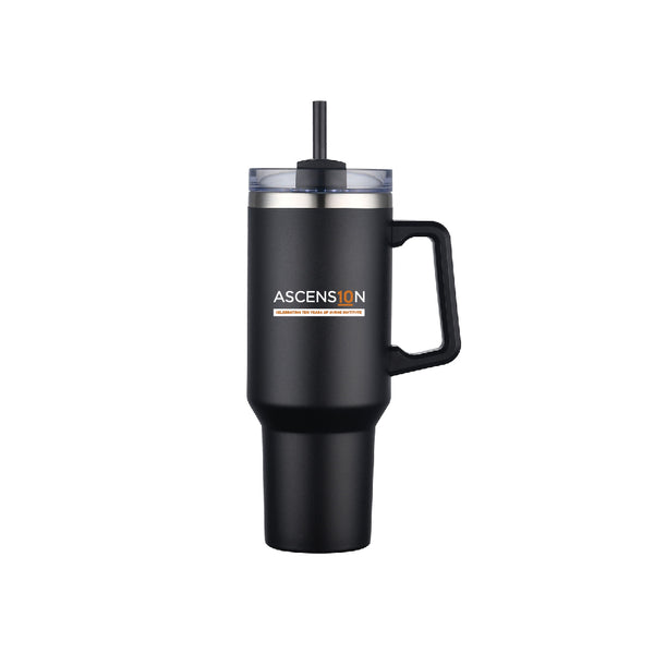 ASCENSION 40 OZ. Stainless Steel Travel Mug with Handle & Straw